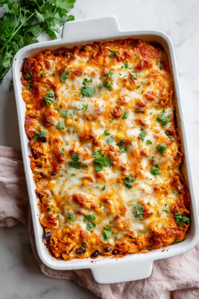 Chicken Enchilada Casserole (Double Batch)
