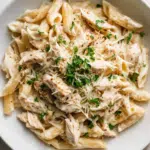 Slow Cooker Garlic Parmesan Chicken Pasta