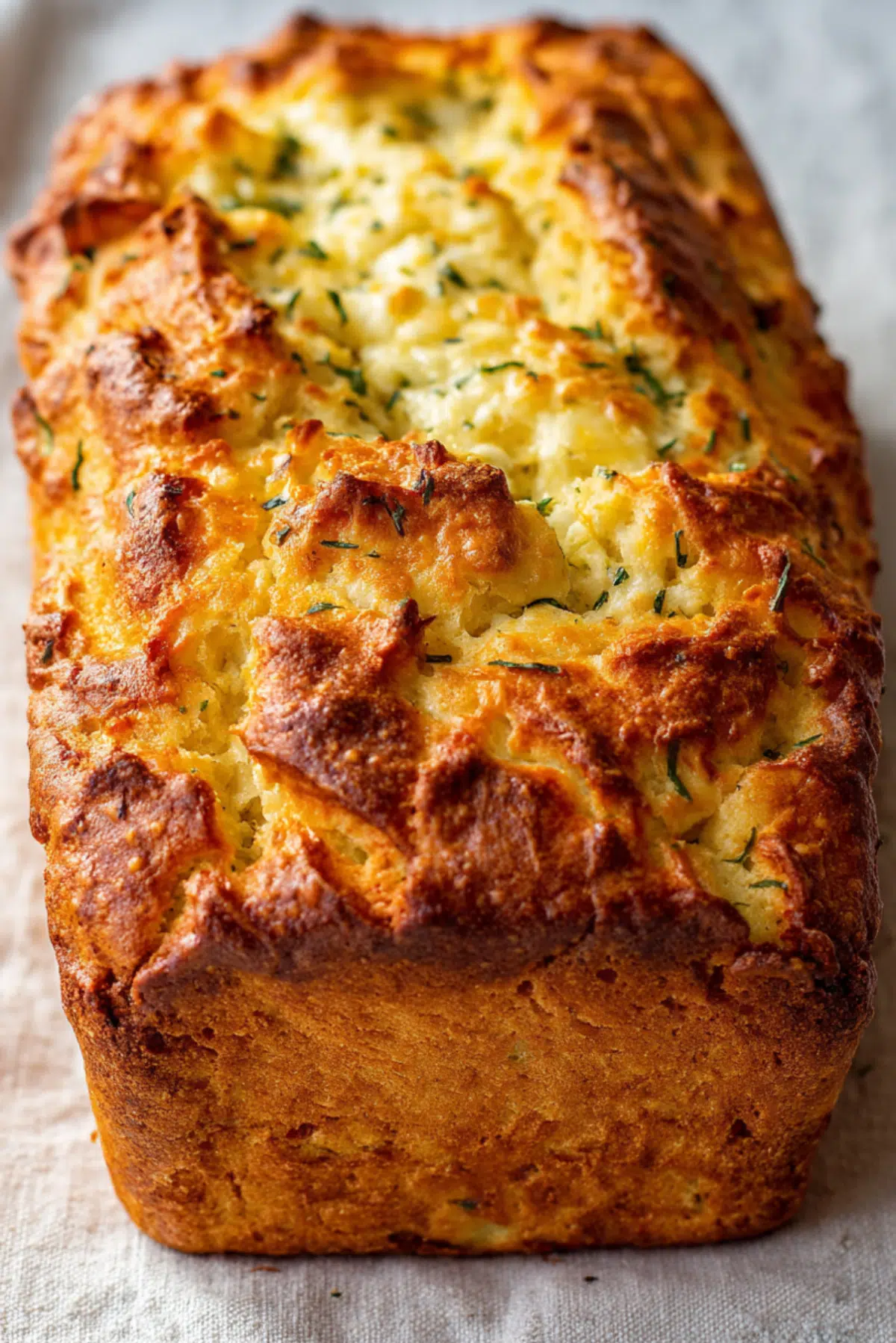 Cheese, Herb & Garlic Quick Bread (No Yeast)