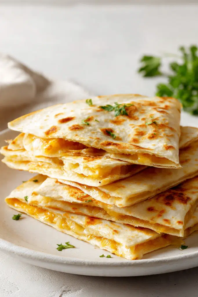 Crispy oven baked quesadillas