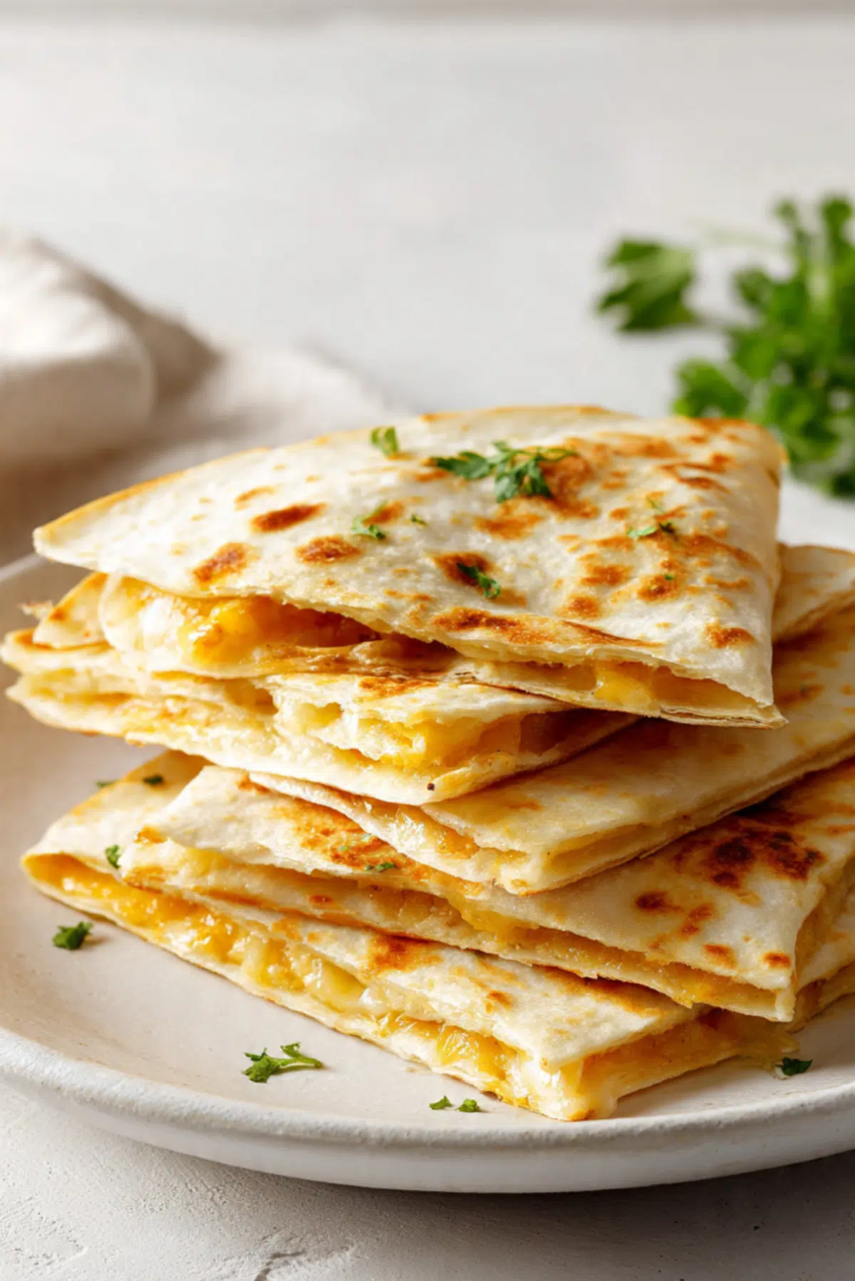 Crispy oven baked quesadillas