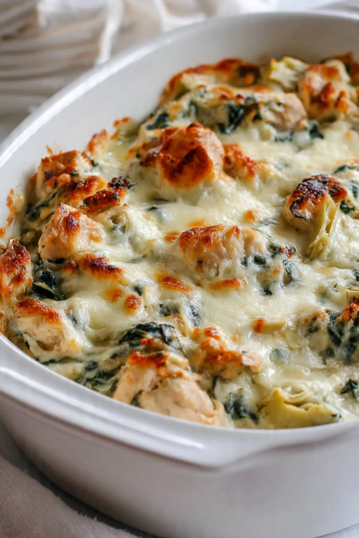 Spinach Artichoke Chicken Casserole (Keto)