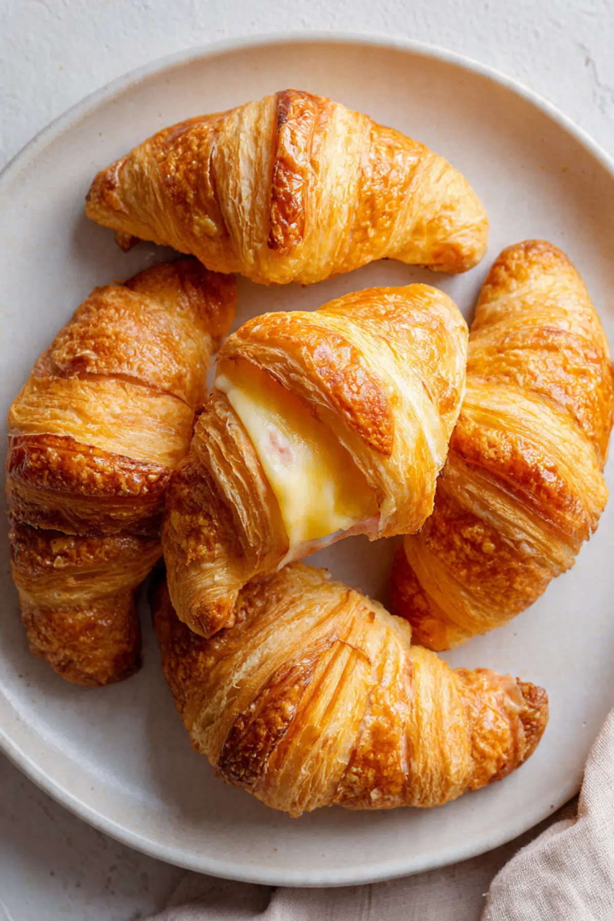 Salami and Cheese Filled Croissant