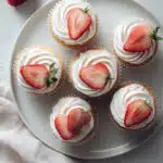 strawberry-vanilla cupcakes