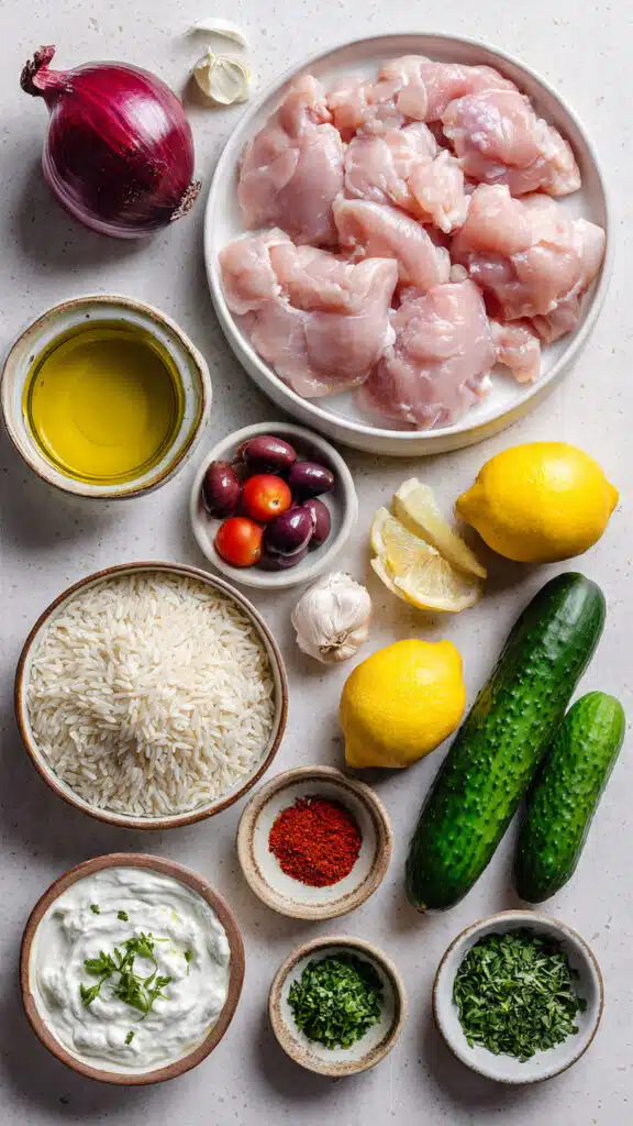 Mediterranean lemon chicken bowl