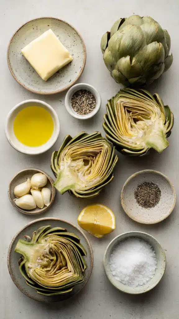 Roasted Artichokes with Garlic Butter