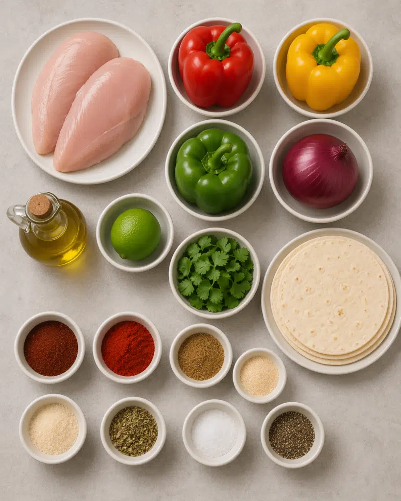 chicken fajita tray bake