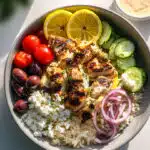 Mediterranean lemon chicken bowl