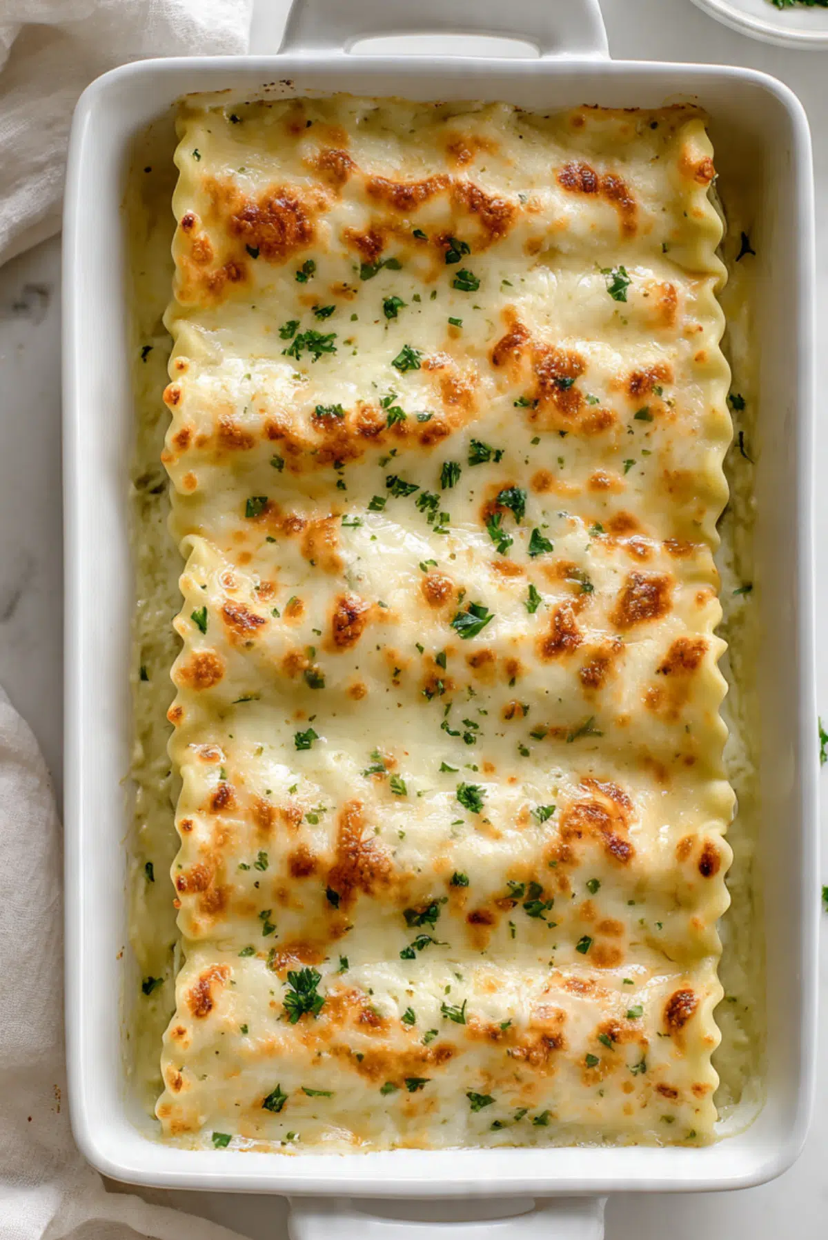 Chicken Alfredo Lasagna Roll Ups