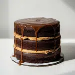 Chocolate Fudge Cake with Salted Caramel Buttercream, Salted Caramel and Dark Chocolate
