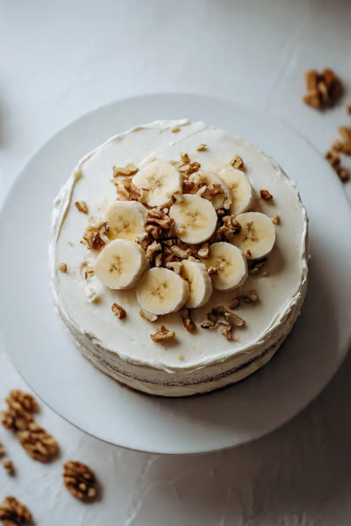 Banana Walnut Cream Cake