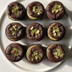 Pistachio Chocolate Brownie Cups