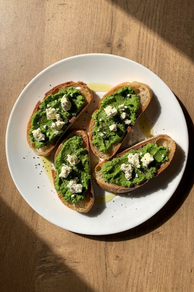Pea Bruschetta