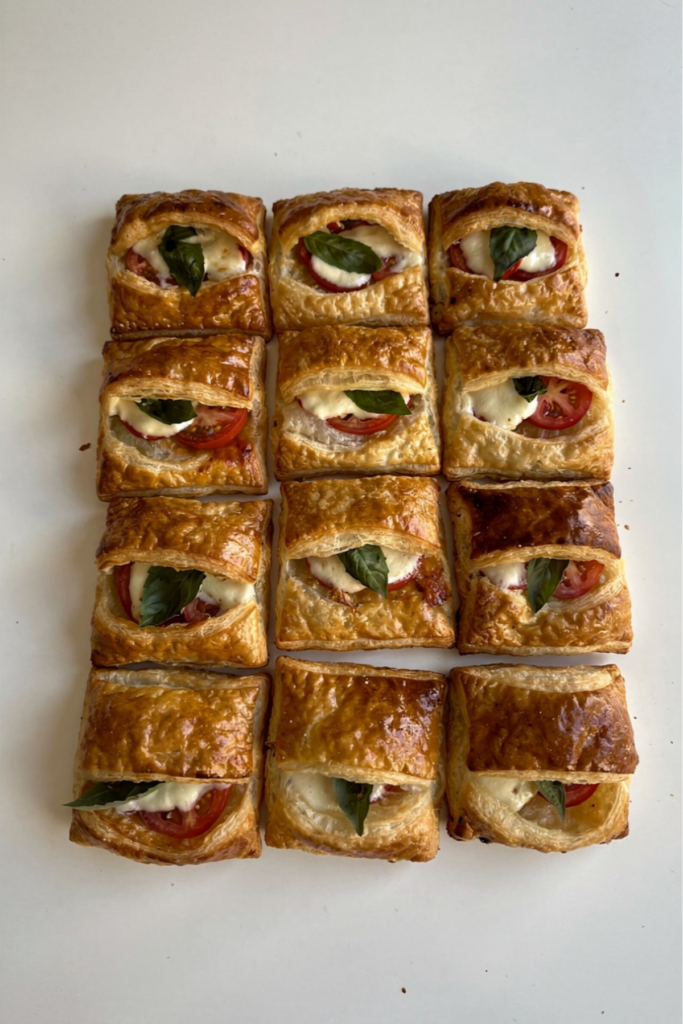 Vegetarian Caprese Puff Pastry Parcels