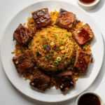 Garlic Fried Rice & Glazed Steak Bites