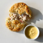 Crab Stuffed Cheddar Bay Biscuit With A Lemon Butter Sauce