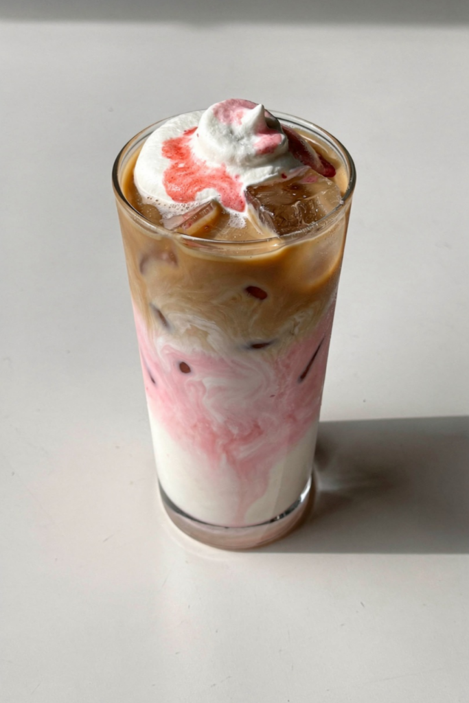 Strawberry Shortcake Iced Latte